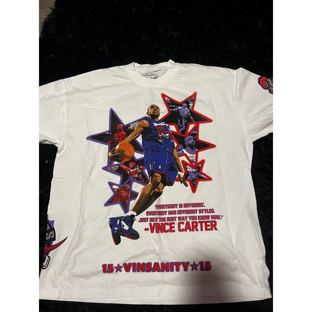 Vince Carter Custom t shirt all over print mens L modern aop